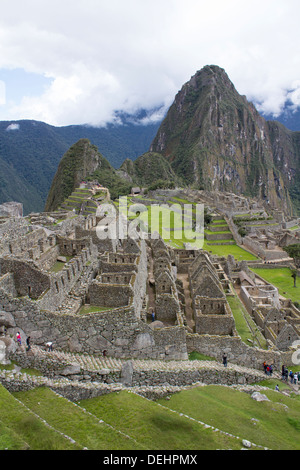 Photo de paysage de ruines Inca de Machu Picchu, Pérou Banque D'Images