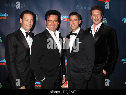 New York, USA. 18 septembre 2013. IL DIVO, assiste à la finale post show tapis rouge pour 'America's Got Talent" qui a eu lieu au Radio City Music Hall (Credit : Crédit : Image/ZUMAPRESS.com/Alamy Kaszerman Nancy Live News Banque D'Images