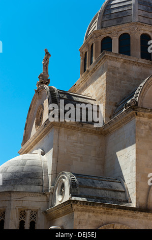 'Katedrala Sv. Jakova' (St. James Cathedral), ville de Sibenik, Croatie, Dalmatie, région de l'Europe. Banque D'Images