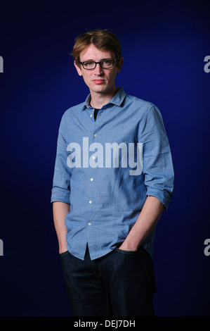 Owen Martell, auteur, assistant à au Edinburgh International Book Festival, lundi 19 août 2013. Banque D'Images