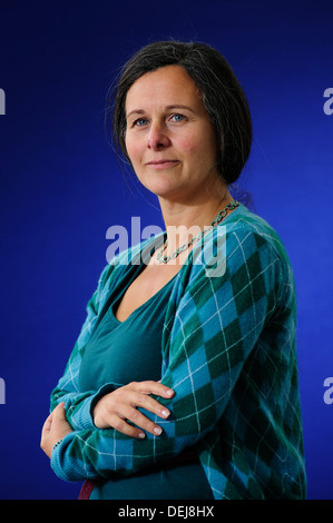 Sara Sheridan, romancier écossais, assistant à l'Edinburgh International Book Festival, le mardi 20 août 2013. Banque D'Images