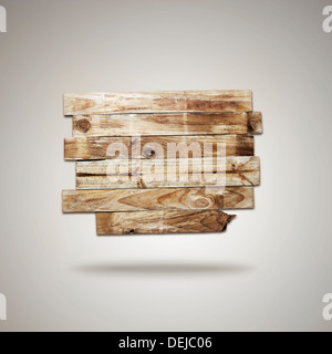 Planches en bois sur fond uni Banque D'Images