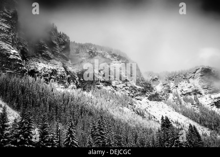 Tempête de compensation à Avoriaz, Morzine, Alpes Banque D'Images