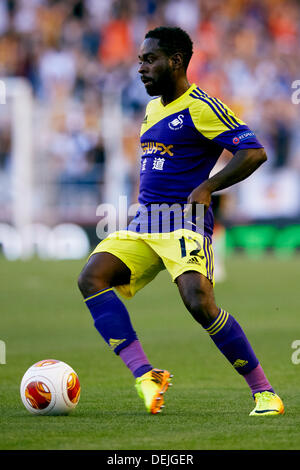 Valence, Espagne. 19e Août, 2013. Nathan Dyer de milieu de Swansea City lors de l'Europa League match entre Valence et Swansea City du stade Mestalla. Credit : Action Plus Sport/Alamy Live News Banque D'Images