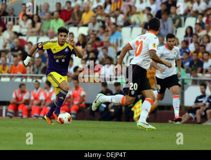 Valence, Espagne. Jeudi 19 Septembre 2013 Photo : Re : l'UEFA Europa League match contre CHANTIER Valence v Swansea City FC, à l'Estadio Mestalla, l'Espagne, le Crédit : D Legakis/Alamy Live News Banque D'Images