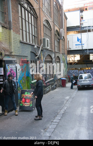 ACDC lane Melbourne à l'extérieur de barre cerise lieu rock Banque D'Images