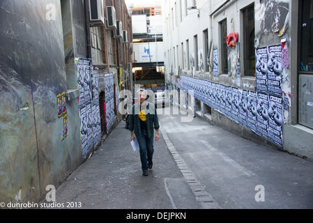 ACDC lane Melbourne à l'extérieur de barre cerise lieu rock Banque D'Images