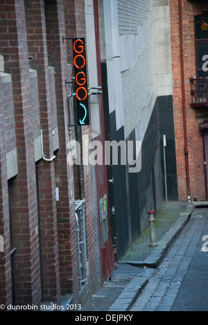 ACDC lane Melbourne à l'extérieur de barre cerise lieu rock Banque D'Images