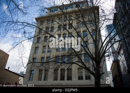 Le bâtiment forum 1920'2 Georgian architecture melbourne Flinders et de Russell Street cbd. Banque D'Images