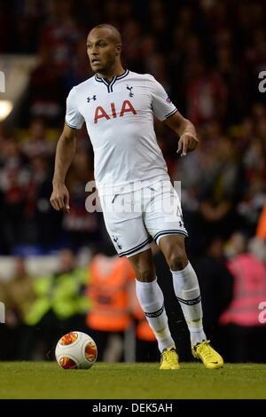 Londres, ANGLETERRE - 19 septembre : Younes Kaboul de Tottenham au cours de l'UEFA Europa League groupe K match entre Tottenham Hotspur d'Angleterre et de Norvège Tromso joué au stade de White Hart Lane, le 19 septembre 2013 à Londres, en Angleterre. Dpa : Crédit photo alliance/Alamy Live News Banque D'Images