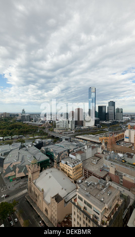 Vue sur Melbourne à partir de l'hôtel Grand Hyatt Banque D'Images