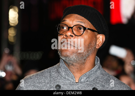 Samuel L Jackson assiste à la première UK de 'Django Unchained' à l'Empire Leicester Square le 10 janvier 2013 à Londres, Angleterre Banque D'Images