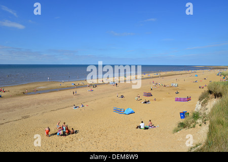 Au nord plage de Hunstanton, Hunstanton, Norfolk, Angleterre, Royaume-Uni Banque D'Images