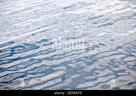Résumé fond bleu de surface de l'eau avec ondulations Banque D'Images