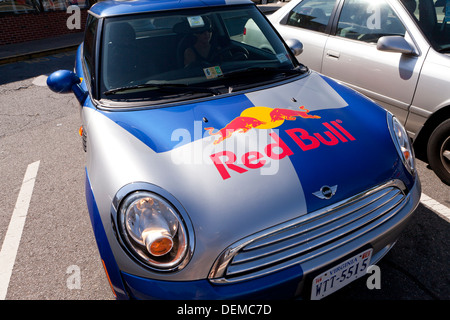 Voiture promotion Red Bull Banque D'Images