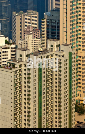 L'augmentation des bâtiments résidentiels à Central District, l'île de Hong Kong , Hong Kong Banque D'Images