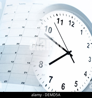 Horloge et calendrier composite Banque D'Images