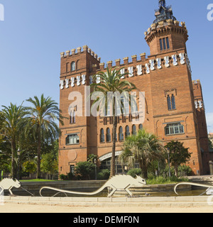 Castell dels tres dragons, dans le parc de la Citadelle, construite en 1887. Barcelone, Catalogne, Espagne. Banque D'Images