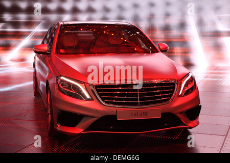 Présentation de Mercedes Benz Classe S 63 AMG nouvelle à la 65ème IAA de Francfort, Allemagne Banque D'Images