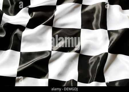 Drapeau à damier noir et blanc libre Banque D'Images