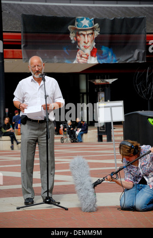 Londres, Angleterre, Royaume-Uni. British Library - Peter Bradley, directeur de l'coin des orateurs Trust (voir description) Banque D'Images