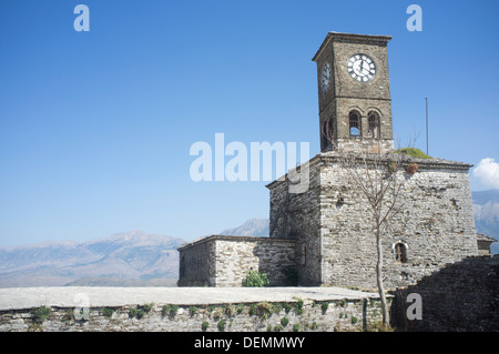 Château de Gjirokastër à Girokaster, Albanie Banque D'Images