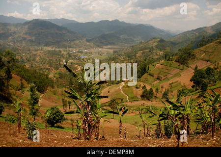 Bweyeye Village, district de Rusizi, au Rwanda Banque D'Images