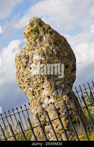 Le Rollright Stones. Le roi Pierre, Warwickshire, Angleterre. Banque D'Images