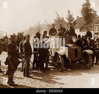 Une voiture blindée belge pendant la WW1 Banque D'Images