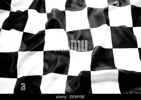 Drapeau à damier noir et blanc libre Banque D'Images