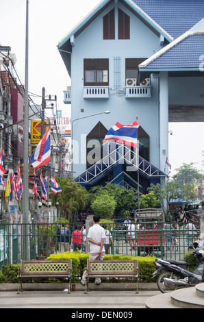 La frontière entre la Thaïlande et le Myanmar à Mae Sai Thaïlande Banque D'Images