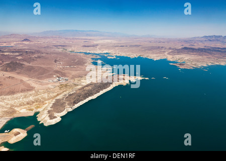 Lake Mead dans le Nevada et l'Arizona USA de l'air. JMH5484 Banque D'Images