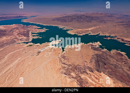 Lake Mead dans le Nevada et l'Arizona USA de l'air. JMH5492 Banque D'Images
