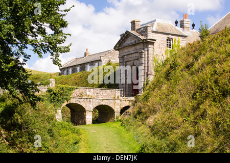 Le Château de Pendennis, une forteresse qui a protégé de l'invasion de Cornwall pour 450 ans, Falmouth, Royaume-Uni. Banque D'Images