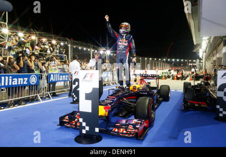 Singapour. 22 août, 2013. Sport Automobile : Championnat du Monde de Formule 1 de la FIA 2013, Grand Prix de Singapour, # 1 Sebastian Vettel (GER, Infiniti Red Bull Racing), Banque D'Images