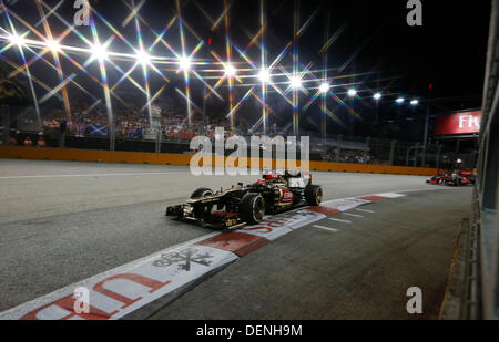 Singapour. 22 août, 2013. Sport Automobile : Championnat du Monde de Formule 1 de la FIA 2013, Grand Prix de Singapour, # 7 Kimi Raikkonen (FIN, Lotus F1 Team), Banque D'Images