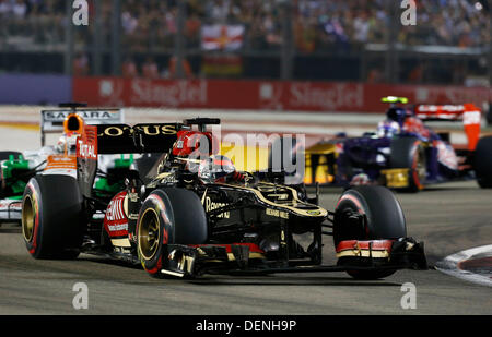 Singapour. 22 août, 2013. Sport Automobile : Championnat du Monde de Formule 1 de la FIA 2013, Grand Prix de Singapour, # 7 Kimi Raikkonen (FIN, Lotus F1 Team), Banque D'Images