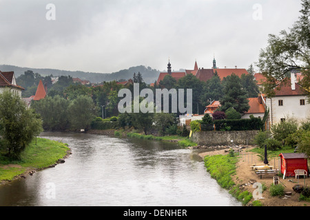 Vltava dans Cesky Krumlov Banque D'Images