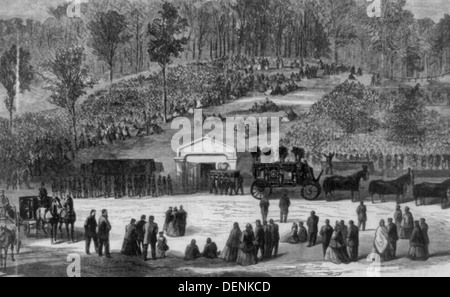 Le président Lincoln's Funeral - enterrement à Oak Ridge, Springfield, Illinois, 1865 Banque D'Images