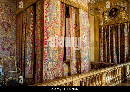 Chambre du roi et chambres au château de Versailles, France Banque D'Images