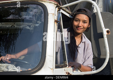 chauffeur de camion Banque D'Images