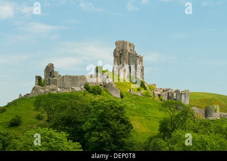 Château de Corfe, Dorset, Angleterre Banque D'Images