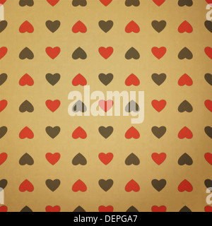 Nouveau modèle sans couture avec le symbole de coeur sur papier texture peut utiliser comme papier peint Banque D'Images