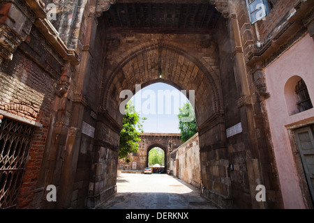 Au fort d'Archway, Bhadra Fort, Ahmedabad, Gujarat, Inde Banque D'Images