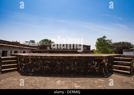 Ruines d'un fort, Fort Bhadra, Ahmedabad, Gujarat, Inde Banque D'Images