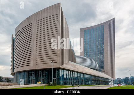 Le nouveau bâtiment du siège de la Commission de l'Union Africaine à Addis Abeba, Ethiopie Banque D'Images