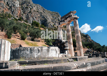 Temple d'Athéna pronoia oracle de Delphes site archéologique en Grèce Banque D'Images