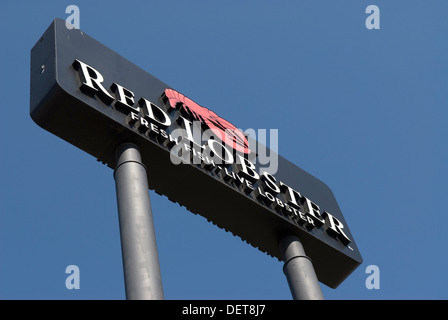 Red Lobster Restaurant Sign USA. Banque D'Images