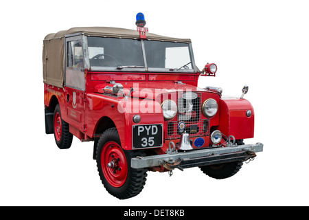 Une coupe d'un Land Rover series 1 1953 86' empattement, Somerset Fire Brigade L4V véhicule de commande Banque D'Images