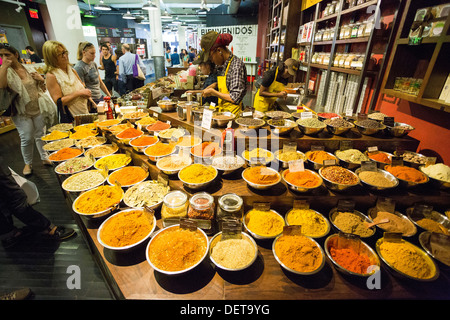 Épices et taquiner store au Chelsea Market, New York City, NY Banque D'Images